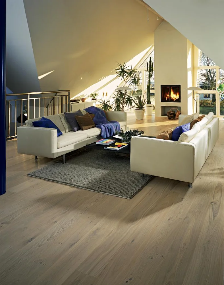 Parkett 15 eik brighton 227 matt 1stav hvit v:3556506