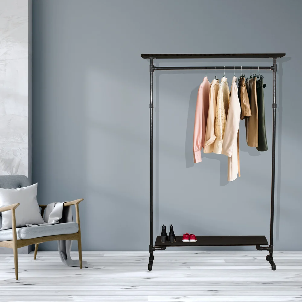 SIMPLE RACKS COPENHAGEN FRITTSTÅENDE GARDEROBE 2 HYLLER 70 CM v:9490280 SIMPLE RACKS COPENHAGEN FRITTSTÅENDE GARDEROBE 2 HYLLER 70 CM v:9490280
