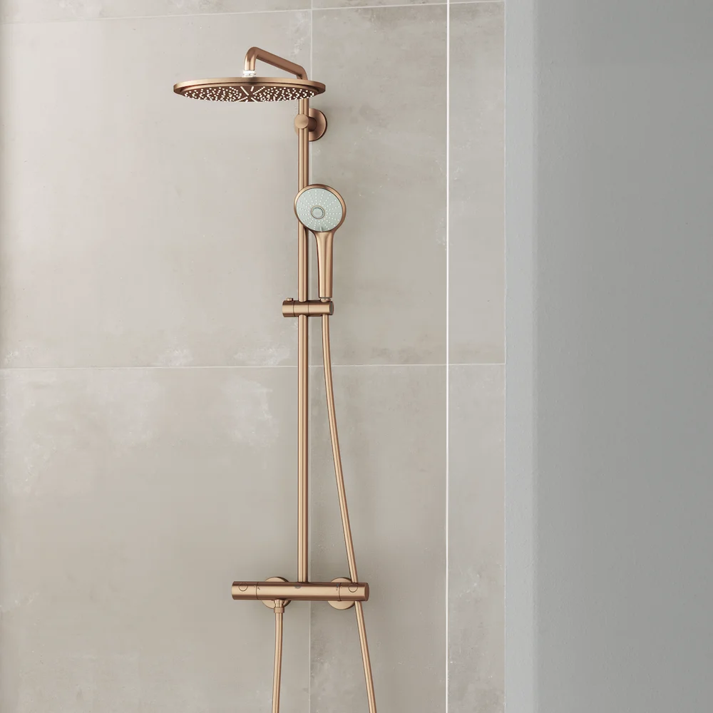 GROHE EUPHORIA DUSJSYSTEM 310 M/DUSJBATTERI BØRSTET WARM SUNSET v:5942420