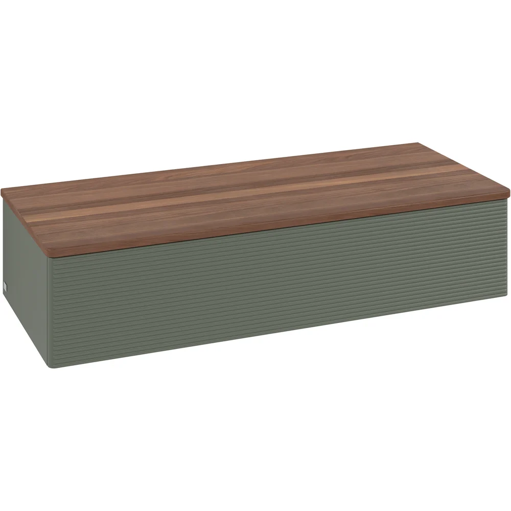 V&B ANTAO SIDESKAP 1 SKUFF RILLET 1200X268X500 GRØNN/VALNØTT v:8479801