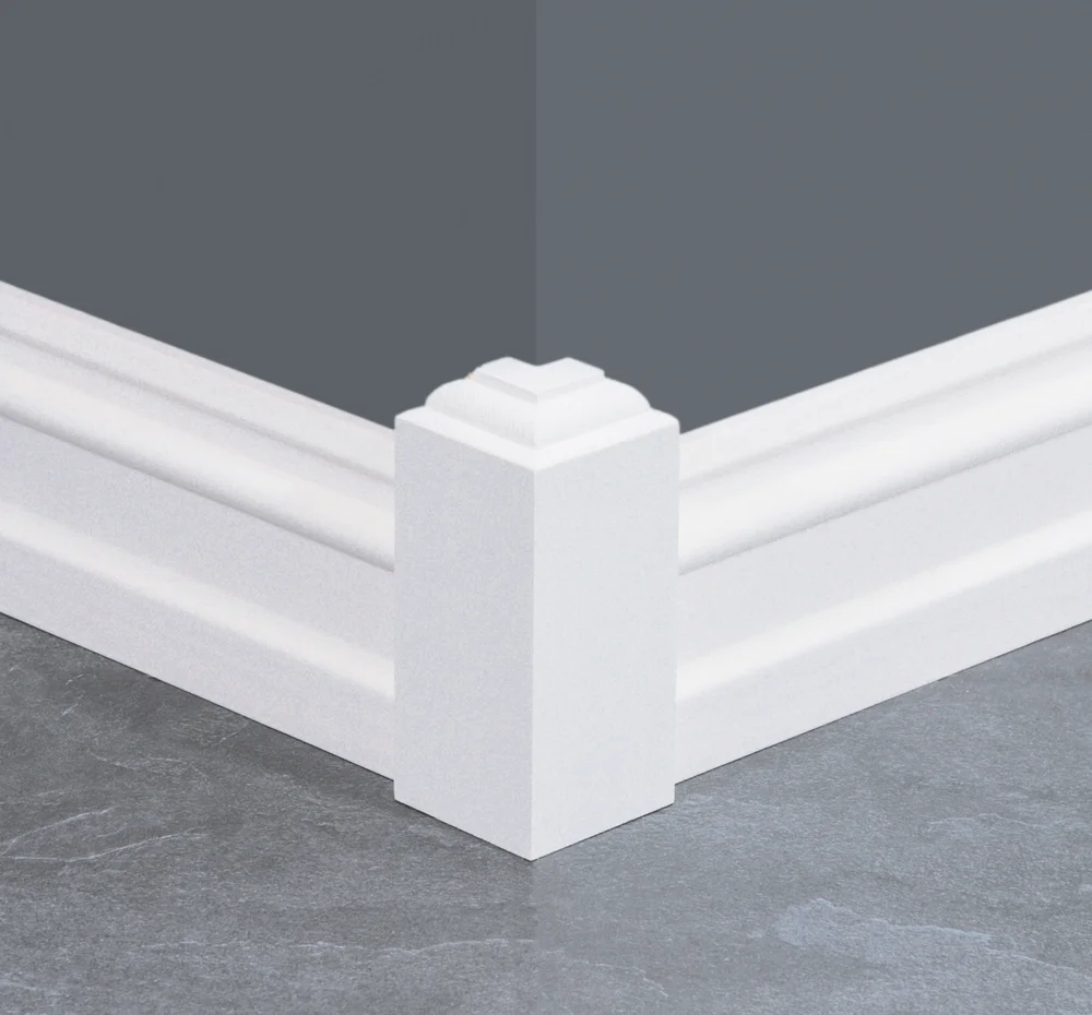 Gulvkloss utvendig 40x40x115 mm hvitmalt v:8766707