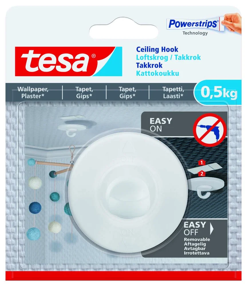 tesa® Powerstrips tapet og gips takkrok v:9408694 tesa® Powerstrips tapet og gips takkrok v:9408694