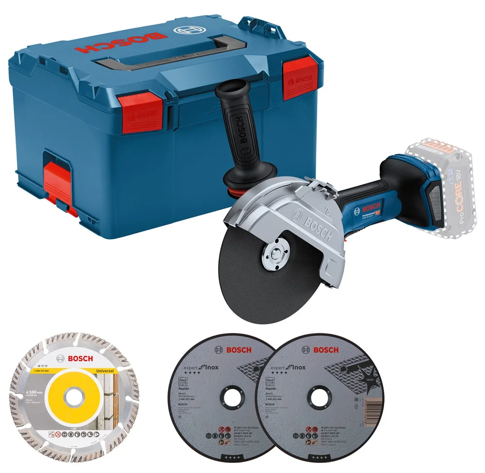 BOSCH VINKELSLIPER GWS 18V-180 P L-B v:5717549 BOSCH VINKELSLIPER GWS 18V-180 P L-B v:5717549