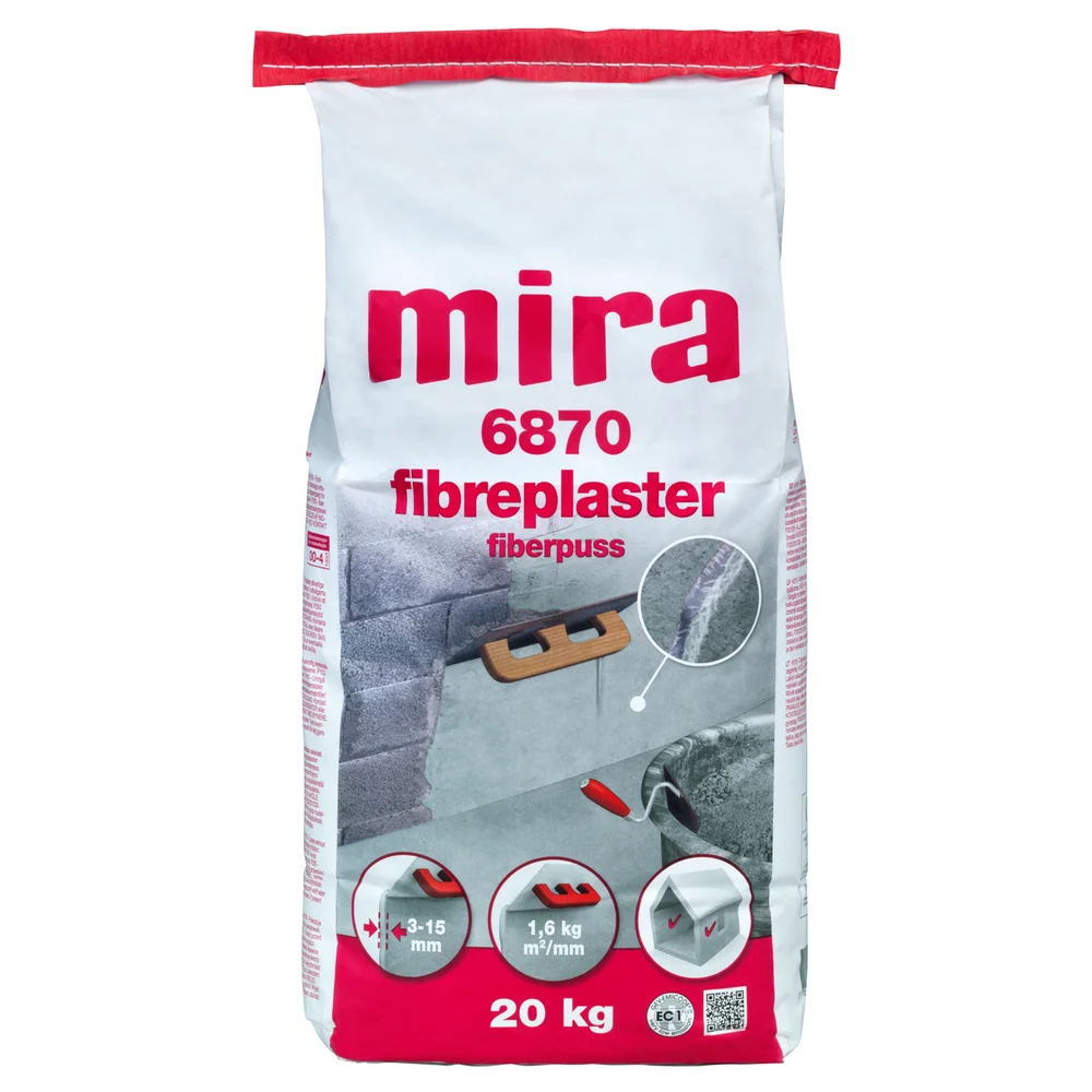 MIRA 6870 GRÅ FIBREPLASTER FIBERPUSS 20KG v:5867596