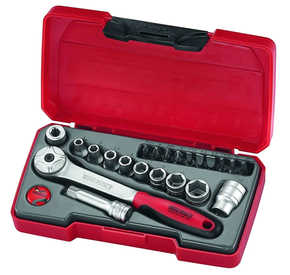 TENG PIPENØKKELSETT 22 DEL. T1422 v:9429889