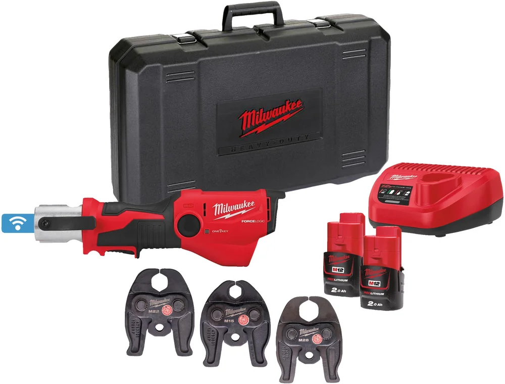 MILWAUKEE PRESSVERKTØY M12 ONEHPT-202C V-SET v:5113627 MILWAUKEE PRESSVERKTØY M12 ONEHPT-202C V-SET v:5113627