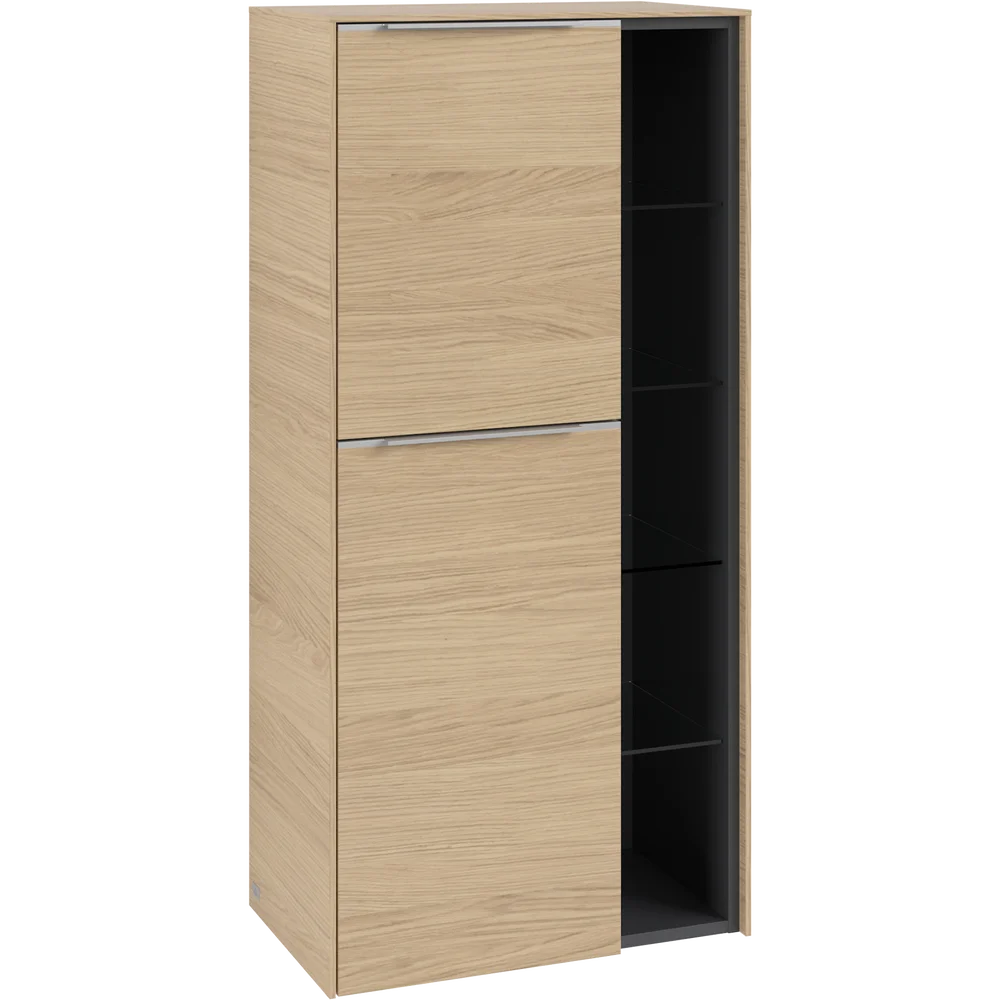 V&B SUBWAY 3.0 SIDESKAP 57X120 VENSTRE NORDIC OAK HÅNDTAK I KROM v:6238553