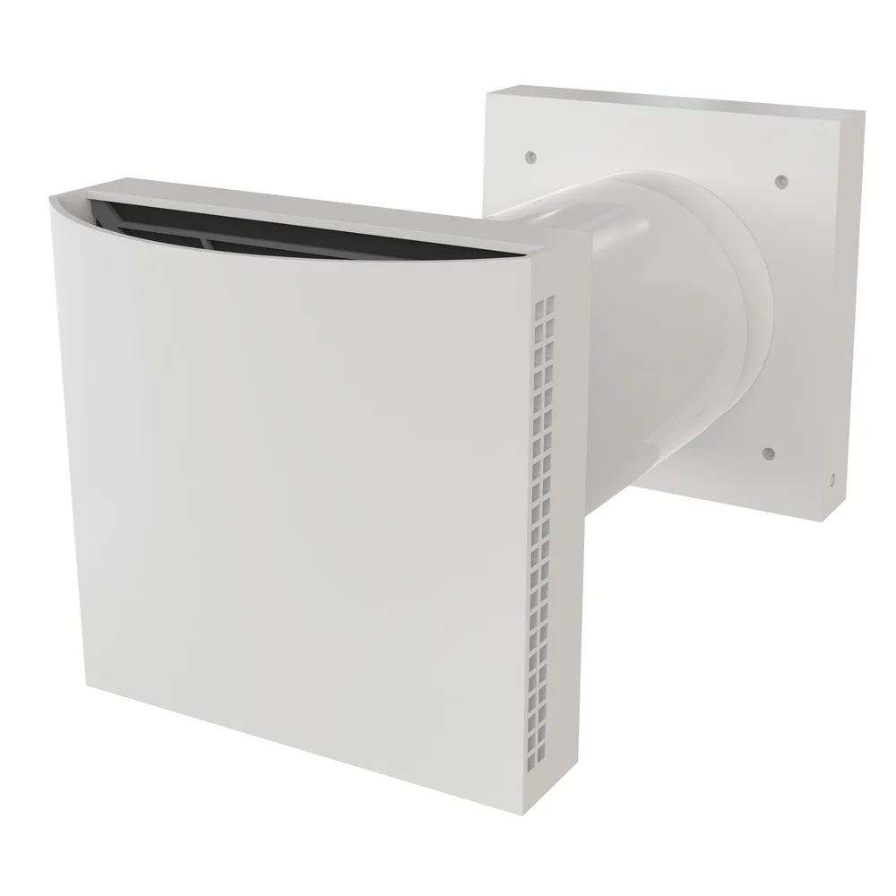 Friskluftsventil Aero 125 hvit – 125 mm tilluftsventil med filter og justerbar lengde v:5450643