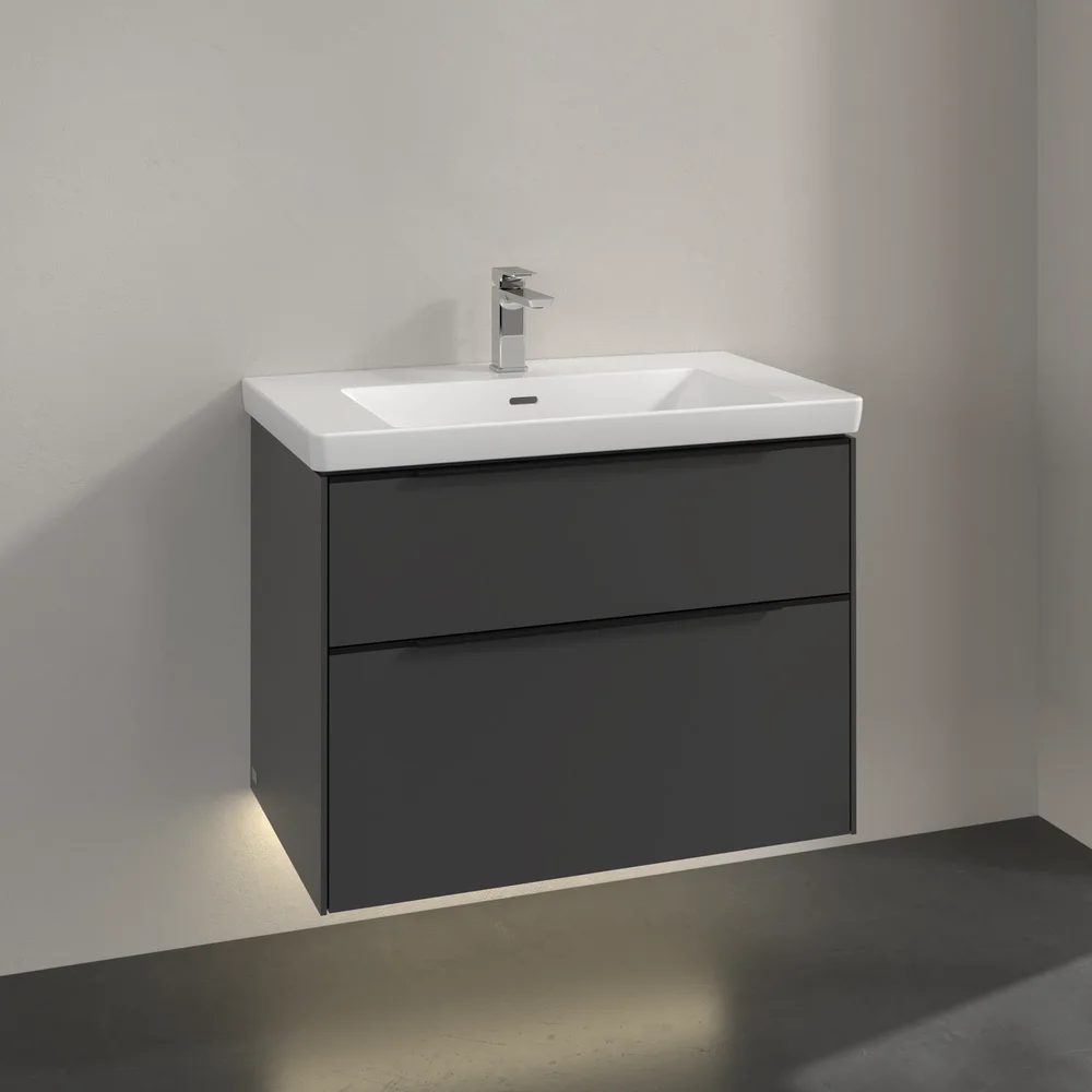V&B SUBWAY 3.0 SERVANTSKAP 77X57 BLACK GRAPHITE M/LYS HÅNDTAK I VOLCANO v:6560960