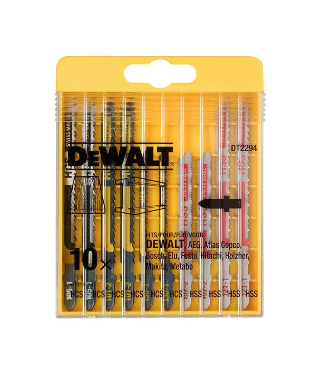 DeWalt DT2294 stikksagbladsett 10-pk v:2872917 DeWalt DT2294 stikksagbladsett 10-pk v:2872917