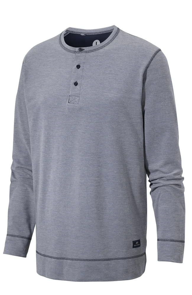 HENLEY MED LANGE ERMER BLÅMELERT v:5024617