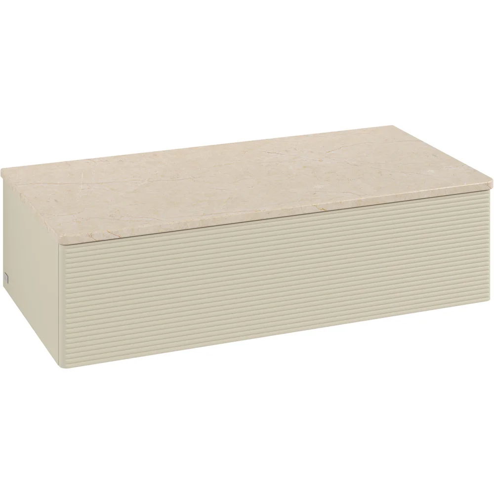 V&B ANTAO SIDESKAP 1 SKUFF RILLET 1000X268X500 SILKEGRÅ/CRÉME v:5629843