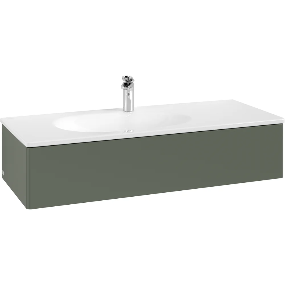 V&B ANTAO SERVANTSKAP 1 SKUFF GLATT 1188X256X493 VENSTRE M/LYS GRØNN v:8196275