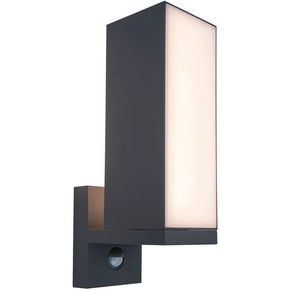 LUTEC ARCHITECTURAL CUBA VEGGHENGT LAMPE MØRK GRÅ v:8805807