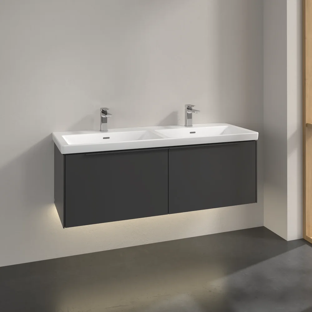 V&B SUBWAY 3.0 SERVANTSKAP 127X42 F/DOBBEL SERVANT GRAPHITE M/LYS HÅNDTAK I MØBELETS FARGE v:5590858