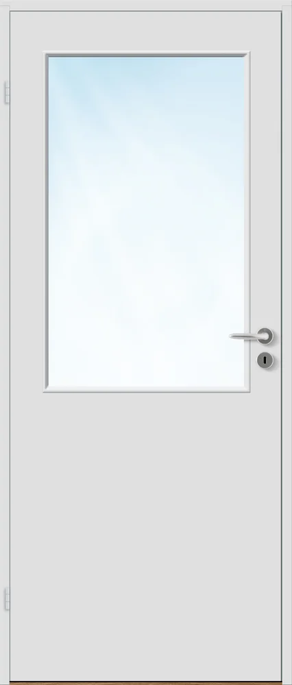 Innerdør 90x200 Sletten halvglass hvit v:4619881