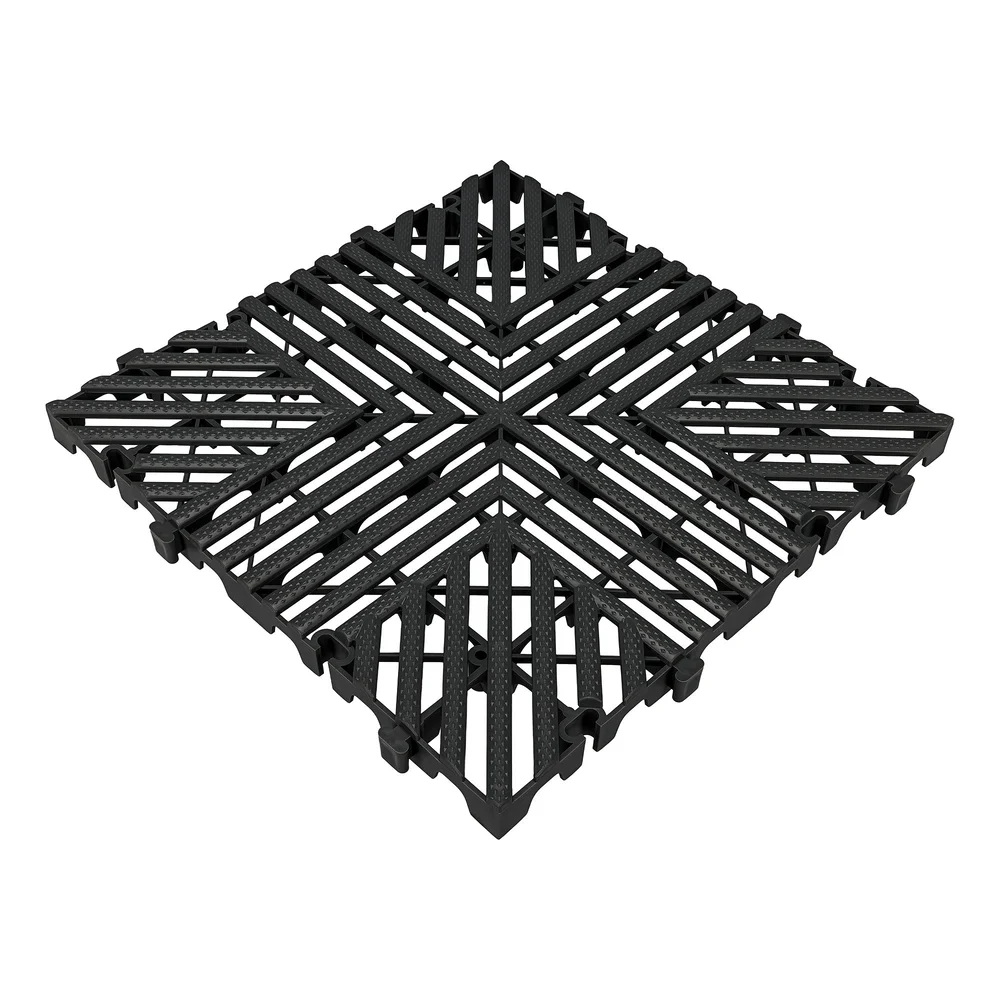 PELA Garasjegulv svart, 400 × 400 × 30 mm, 10 plater, 1,6 m². v:7566577