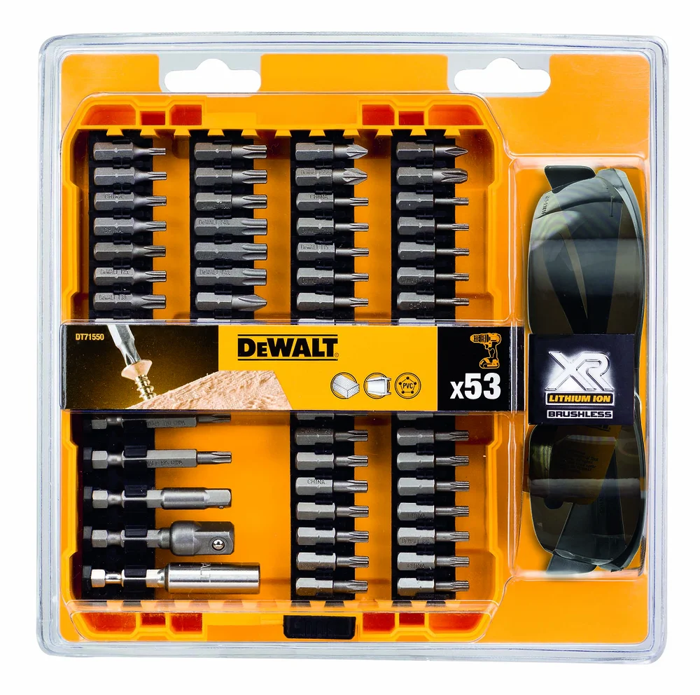Bitsett 47 deler solbrille dt70704 dewalt v:5180629