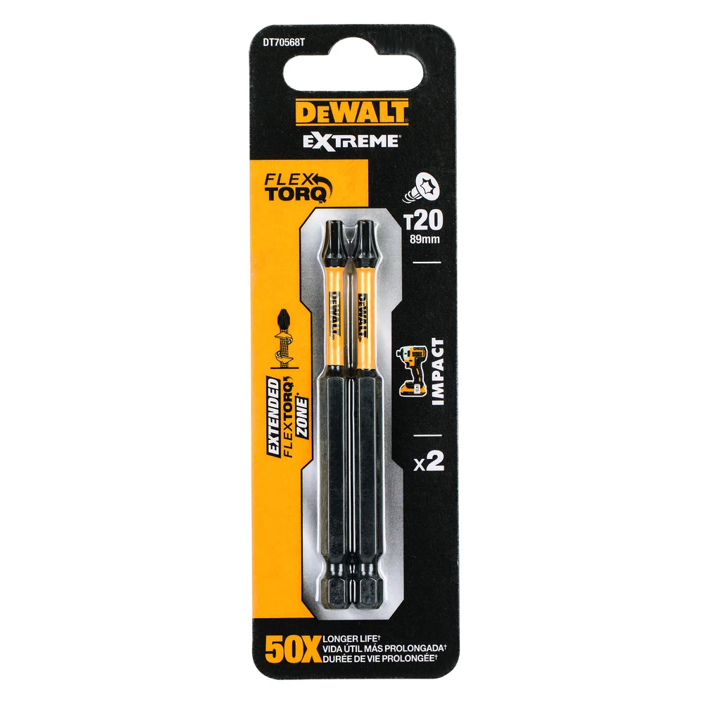 Dewalt bits torsion T20 85mm 2 stk v:6713586