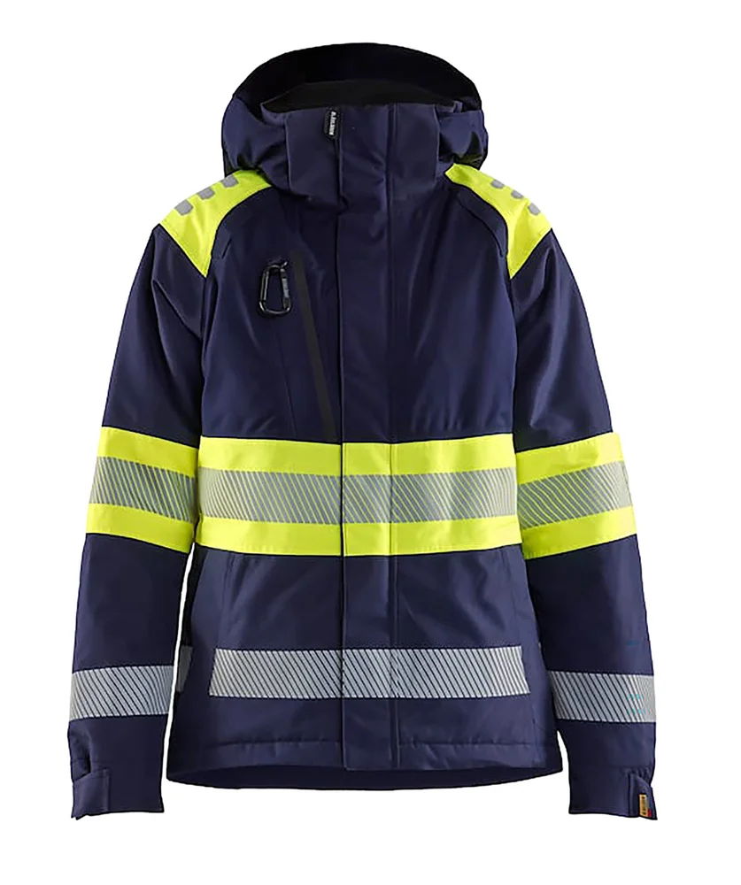 VINTERJAKKE VARSEL DAME 4470 MARINE/GUL v:6021624