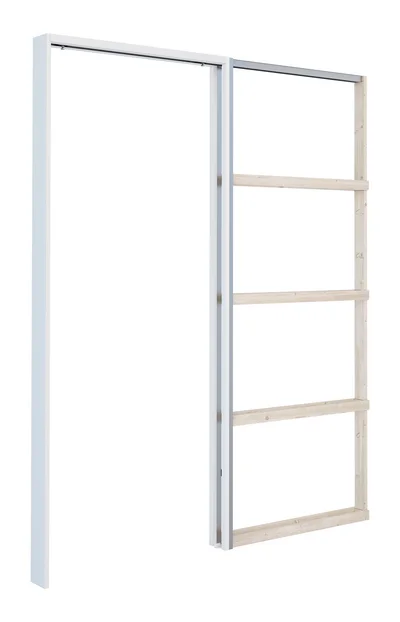 Skyvedør karm 4" hvit 62,6X204 - Pocket v:2262311