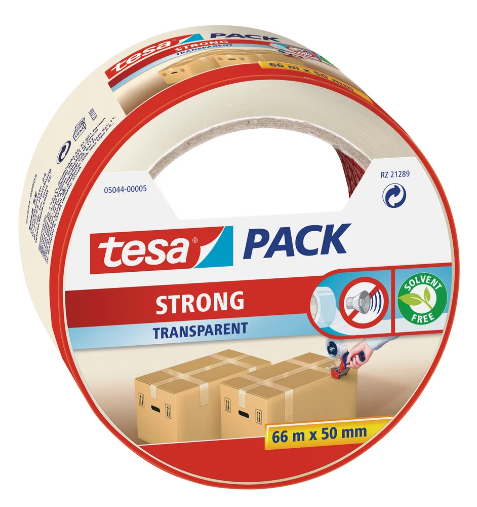 Pakketape Tesapack® Strong 66mx50mm Transparent – Tesa v:8275344
