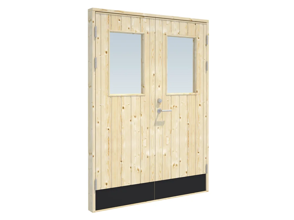 Boddør dobbel med vindu Palmako 150×200 cm v:3368626 Boddør dobbel med vindu Palmako 150×200 cm v:3368626