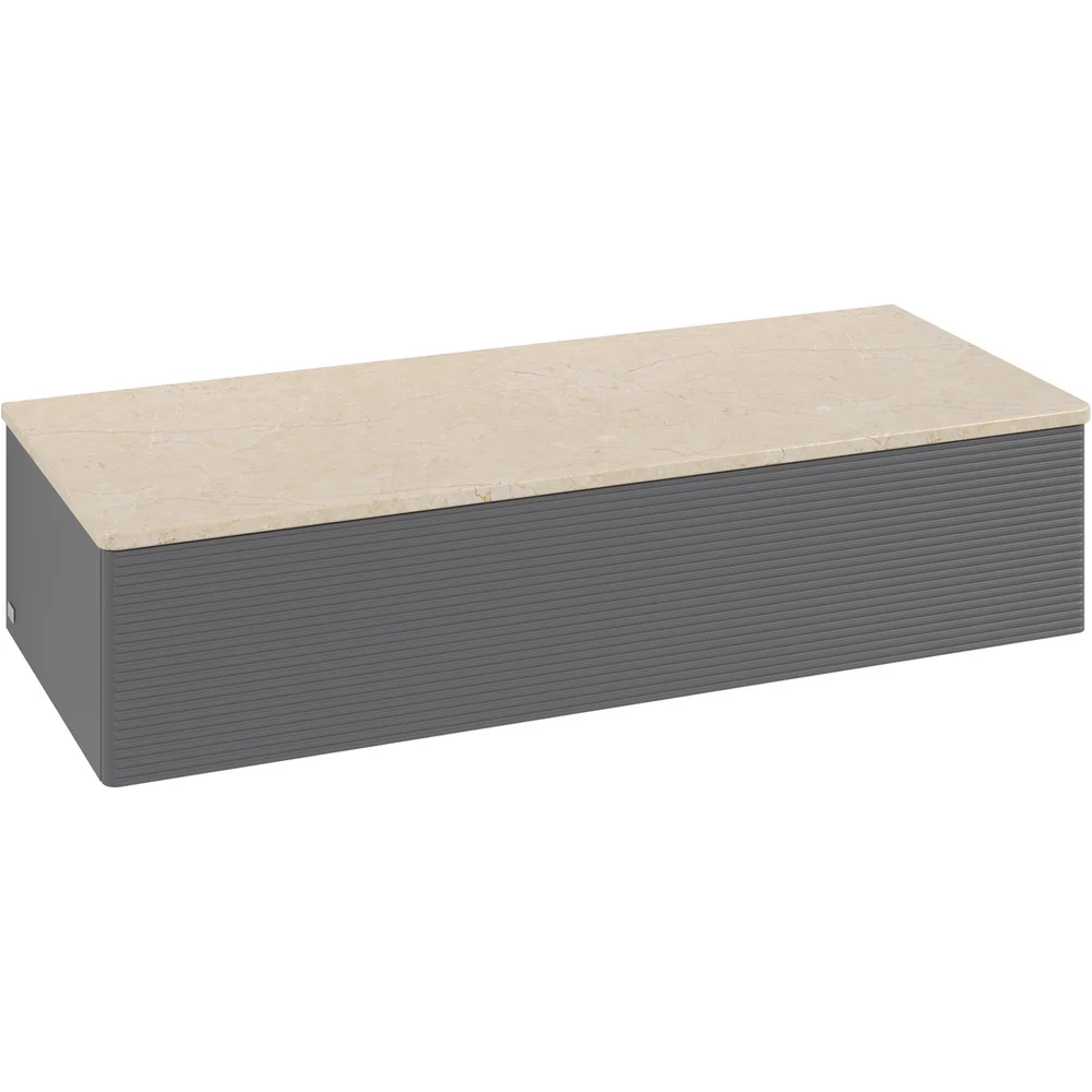 V&B ANTAO SIDESKAP 1 SKUFF RILLET 1200X268X500 ANTRASITT/CRÉME v:8046640