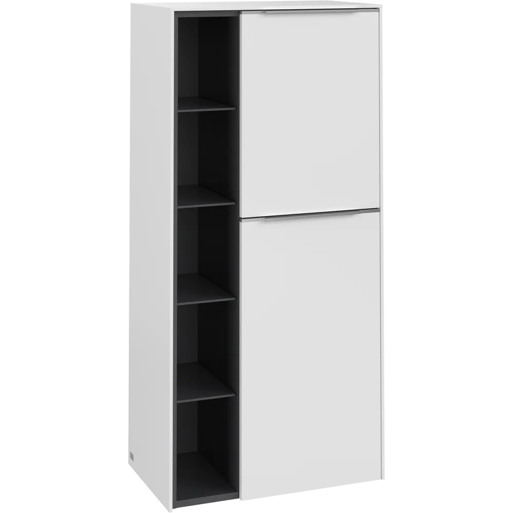 V&B SUBWAY 3.0 SIDESKAP 57X120 HØYRE PURE WHITE HÅNDTAK I KROM v:7889343