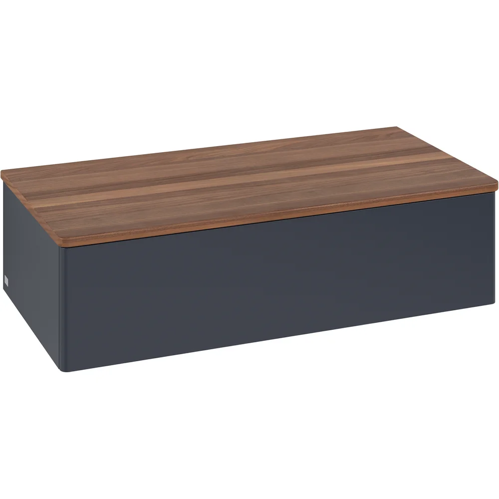 V&B ANTAO SIDESKAP 1 SKUFF GLATT 1000X268X500 BLÅ/VALNØTT v:6059627