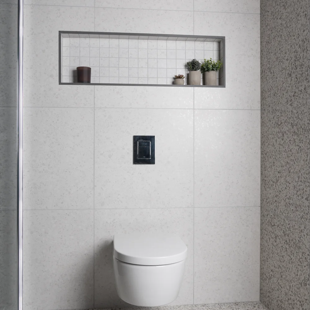TERRAZZO WHITE MOSAIKK 6X6 9MM v:8507162 TERRAZZO WHITE MOSAIKK 6X6 9MM v:8507162