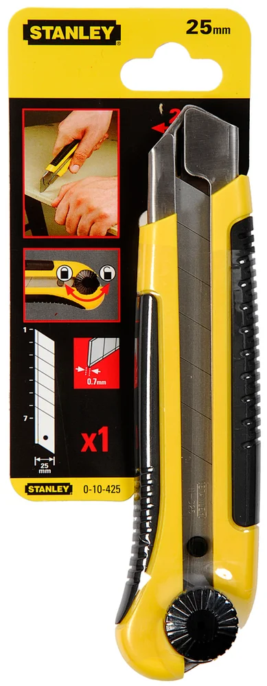 KNIV 25MM BREKK-AV PÅ KORT STANLEY v:9377359 KNIV 25MM BREKK-AV PÅ KORT STANLEY v:9377359