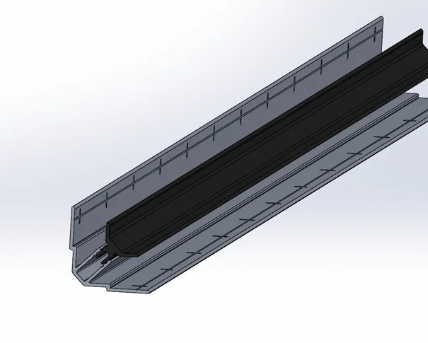 Hjørnelist innv todelt sort 2400 33,5x33,5x2400mm v:9249356