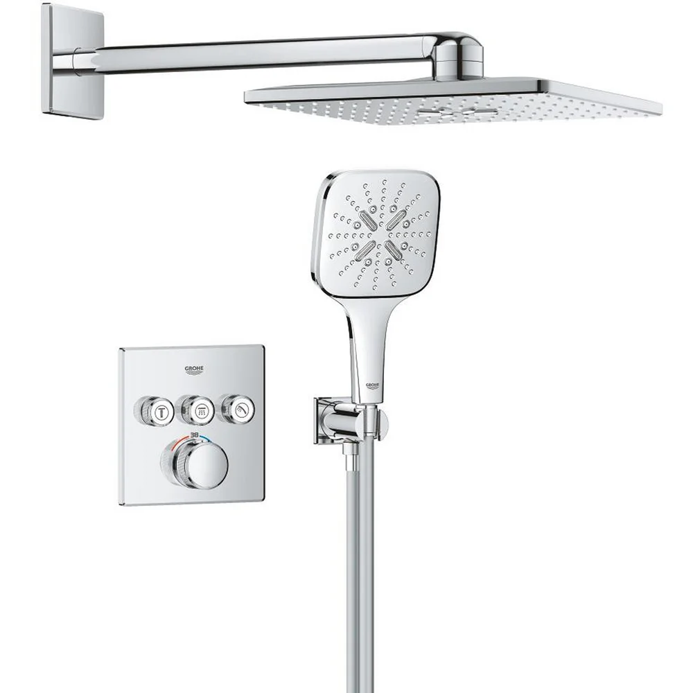 GROHE GROHTHERM SMARTCONTROL DUSJSETT FOR INNBYGGING CUBE KROM v:7497838