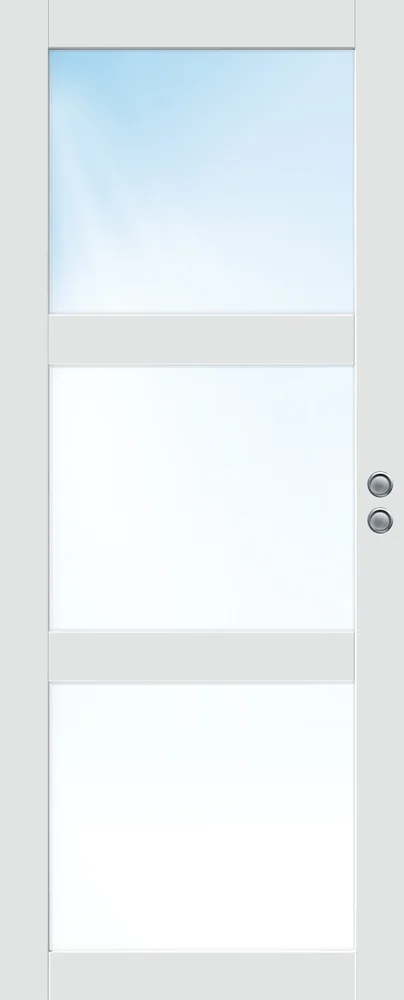 Skyvedør Base 3 med glass hvit 100×200 cm v:7930568