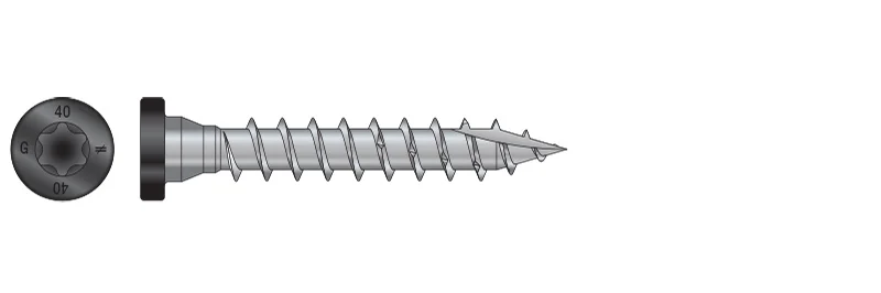 Beslagskrue 8,0×40 mm sort 50 sk v:6207000