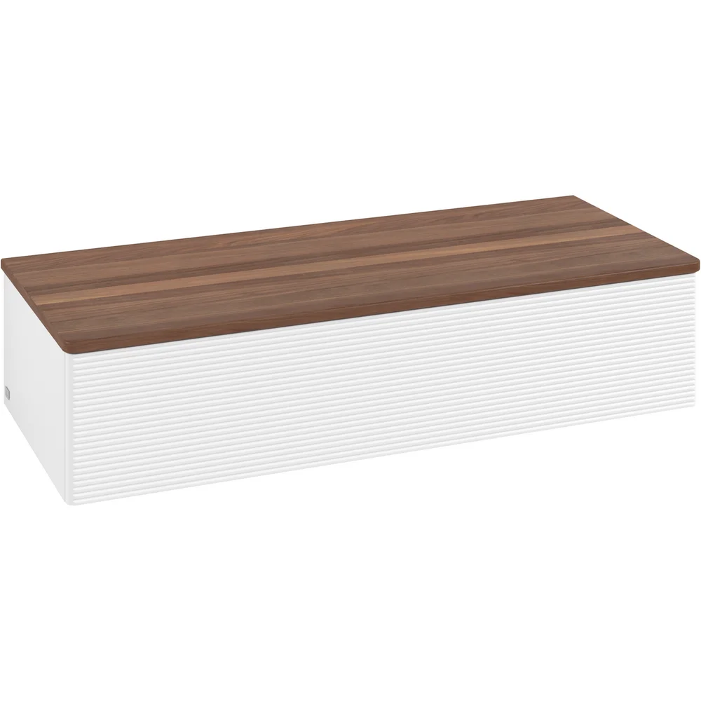 V&B ANTAO SIDESKAP 1 SKUFF RILLET 1200X268X500 MATT HVIT/VALNØTT v:2655558