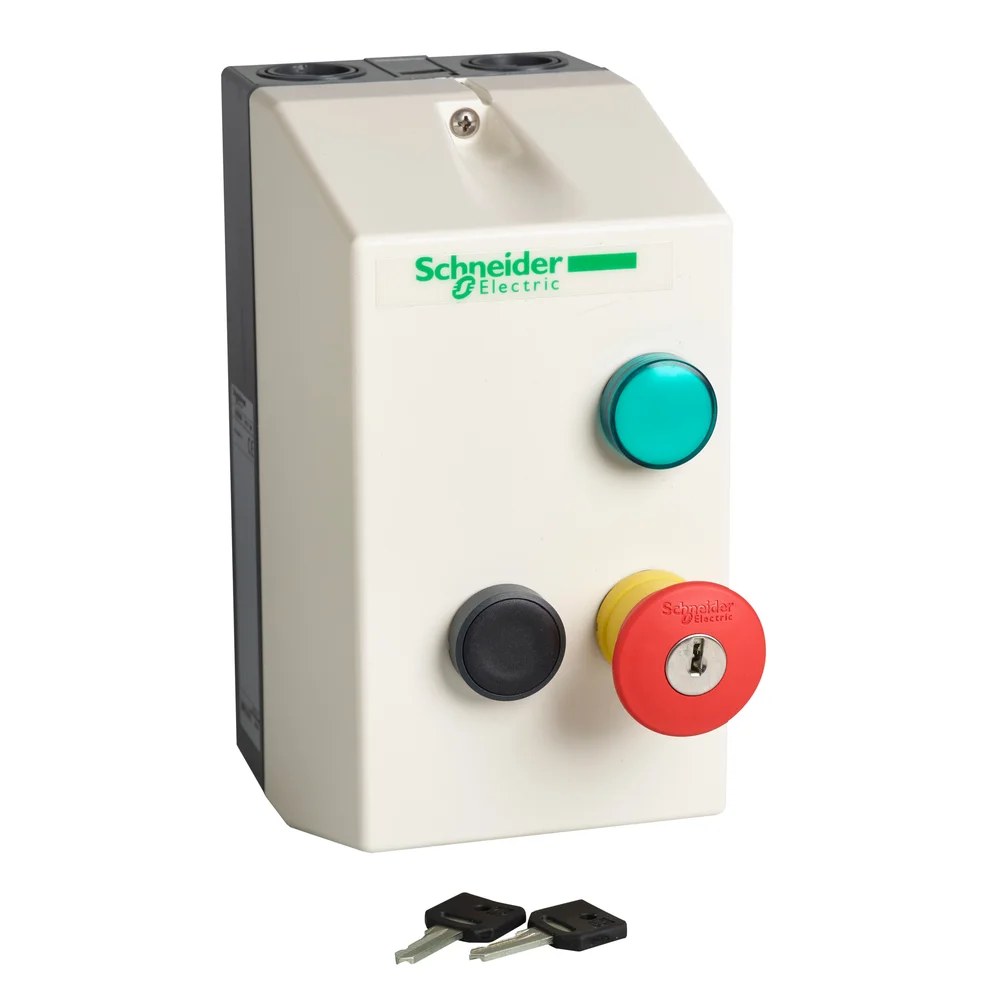 Schneider Electric Skolekontaktor LE1-D for bl.a. verksteder, låsbart nødstopp 5.5kw 230vac Le1d123 v:8527130