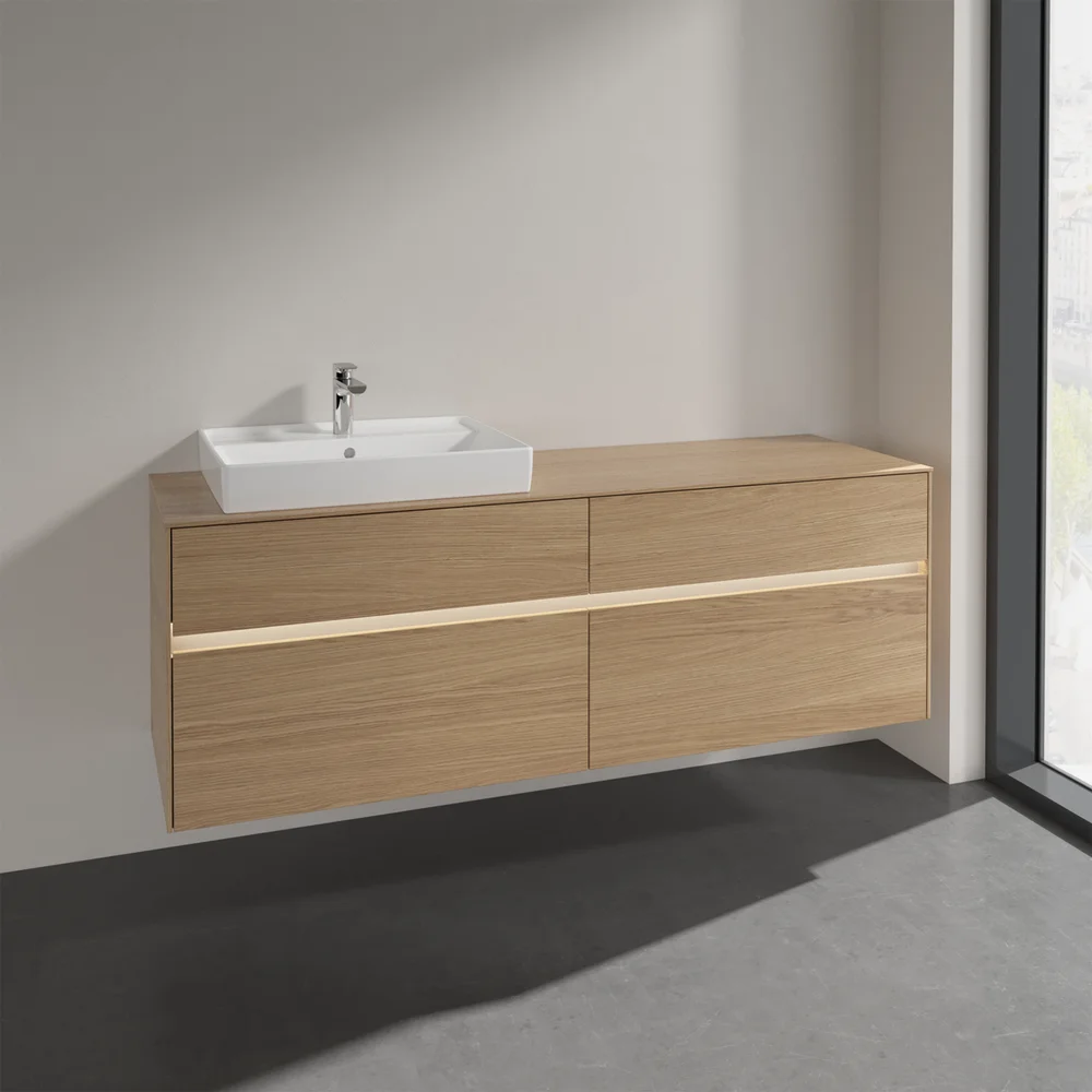 VILLEROY & BOCH COLLARO SERVANTSKAP 160 M/LYS FOR SERVANT VENSTRE 60 CM M/4 SKUFFER NORDISK EIK v:5474632