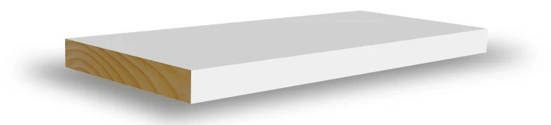 Glattkantlist furu hvit bomull S0502-Y 18x170x4400 mm v:3410627